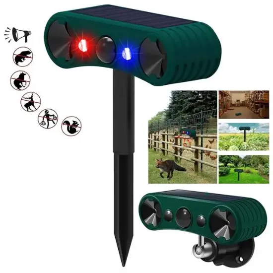 PowerMaster PM-26958 Ultrasonic Sesli Siren Solar Hayvan Kovucu Alarm Cihazı Hareket Sensörlü resmi