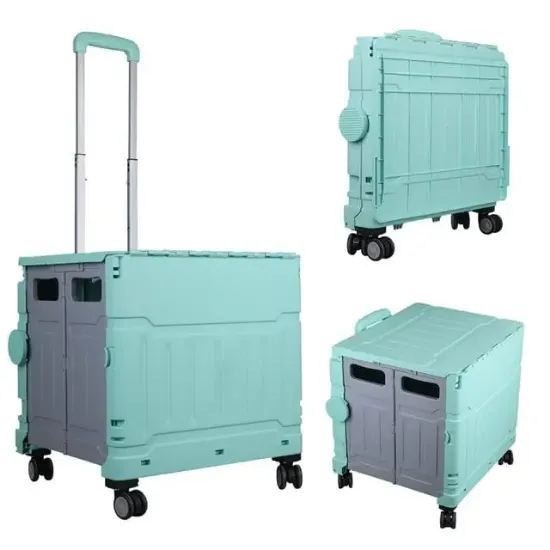 Sunup SN-26968 Katlanabilir Market Pazar Kamp Tekerlekli Alışveriş Arabası 60KG Kapasiteli resmi