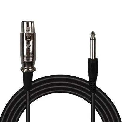 Fully G-526V Siyah 6.3Mm Mono Erkek Canon Dişi 4 Metre Mikrofon Ara Kablosu resmi