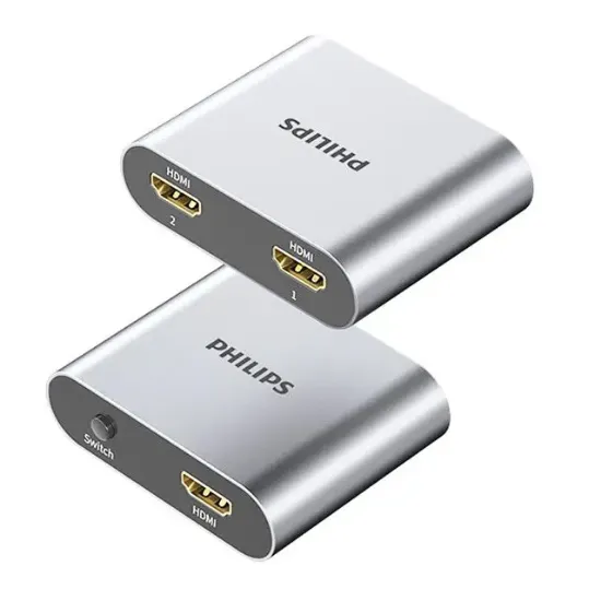 Philips SWR9101A/93 4K HDMI Çift Yönlü Anahtar 2 Giriş - 1 Çıkış Yüksek Çözünürlüklü HDMI Switch resmi