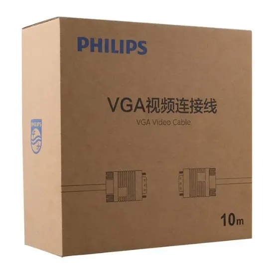 Philips SWV6139H/93 Siyah 3+6 Erkek-Erkek 15 Pin 10 Metre VGA Kablo resmi