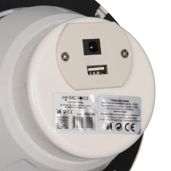 Magicvoice 65-2BQ5S 6.5” Usb'li 60 Watt Çiftli Marine Horn Hoparlör resmi