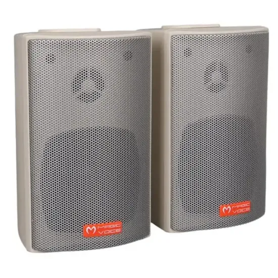 MagicVoice MV-16 7.5 CM 30 Watt Komütatörlü Hat Trafolu Beyaz Sütun Hoparlör (2'li Takım) resmi