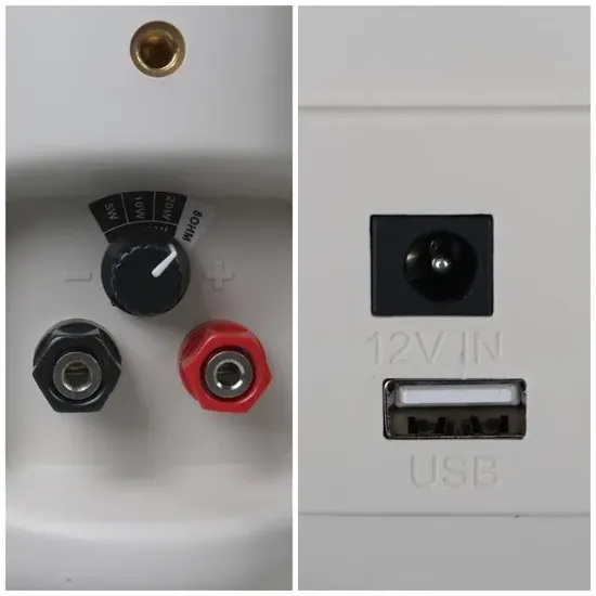 MagicVoice MV-22 12 CM 40 Watt Komütatörlü Hat Trafolu Krem Beyaz Sütun Hoparlör (2'li Takım) resmi