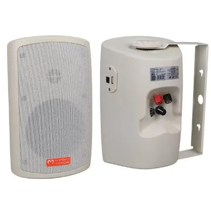 MagicVoice MV-36 11 CM 50 Watt Komütatörlü Hat Trafolu Krem Beyaz Sütun Hoparlör (2'li Takım) resmi