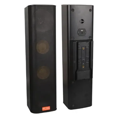 MagicVoice MV-28 2x13 CM 40 Watt Komütatörlü Hat Trafolu Siyah Dikey Sütun Hoparlör (Tekli Paket) resmi