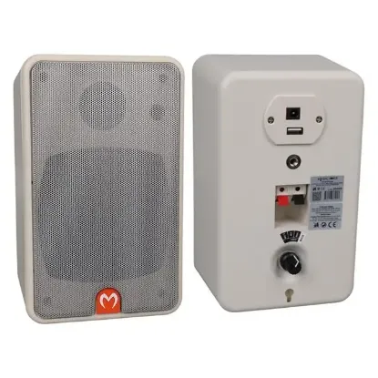 MagicVoice MV-21 10 CM 40 Watt Komütatörlü Hat Trafolu Beyaz Sütun Hoparlör (2'li Takım) resmi