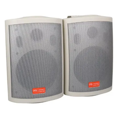 MagicVoice MV-25 16 CM 80 Watt Komütatörlü Hat Trafolu Beyaz Sütun Hoparlör (2'li Takım) resmi