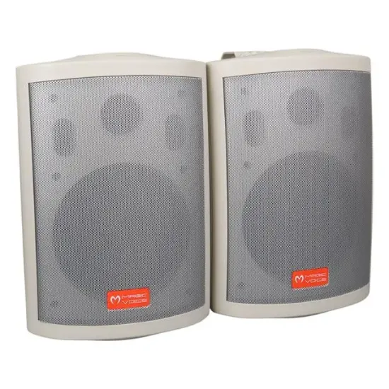 MagicVoice MV-25 16 CM 80 Watt Komütatörlü Hat Trafolu Beyaz Sütun Hoparlör (2'li Takım) resmi