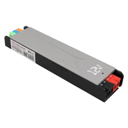 PowerMaster PM-26845 12/24/36/48 Volt 9 Amper 300 Watt Metal Kasa Kademeli Adaptör Voltaj Göstergeli 218x51x27mm resmi