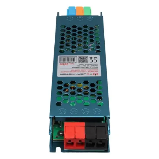 PowerMaster PM-26829 12 Volt 8.5 Amper 100 Watt Slim Metal Kasa Adaptör 180x50x23mm resmi
