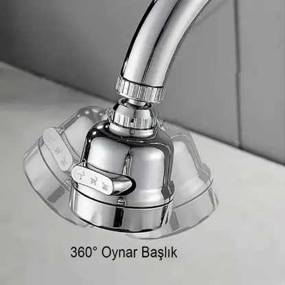 Sunup SN-27115 3 Kademeli Tasarruflu Musluk Başlığı 360 Derece resmi