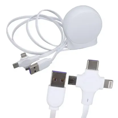 PowerMaster PM-27143 1 Metre Makaralı 3In1 Şarj Kablosu (Lightning - TYPE-C - Micro USB) resmi