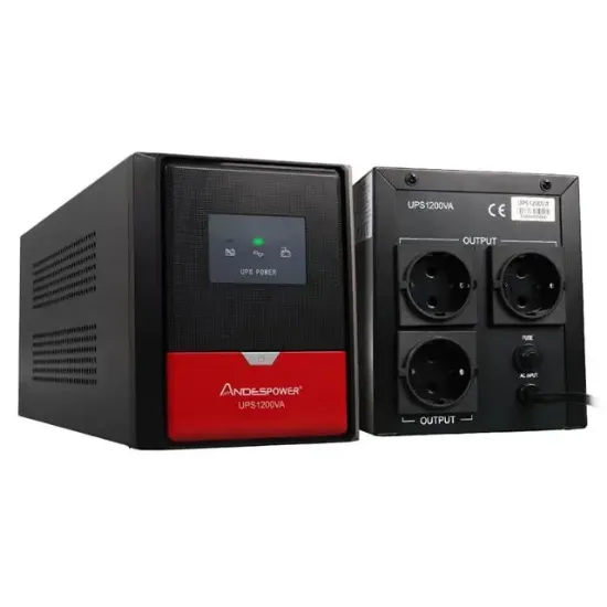 Andespower UPS1200VA 1200VA 12V7.5AHx2 UPS Kesintisiz Güç Kaynağı Line - İnteraktif resmi