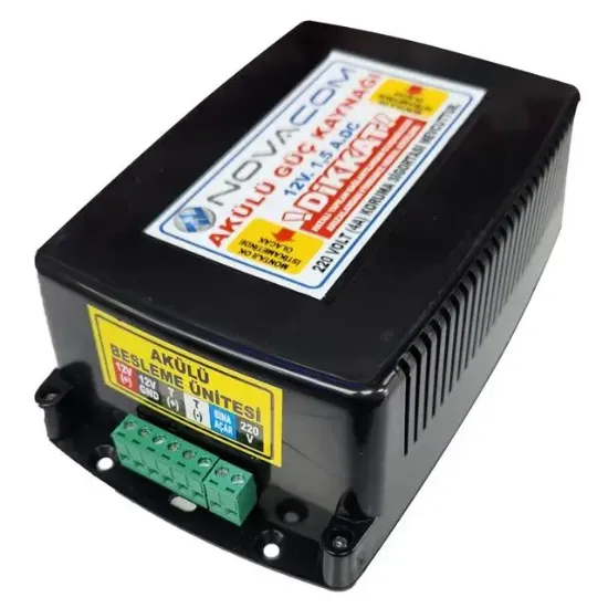 Novacom NVC-AKD Akıllı Kilit Akülü 12 Volt 1.5 Amper Güç Kaynağı resmi
