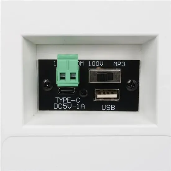 MagicVoice F-LHY4A 4" (10 CM) Hat Trafolu Duvar Tipi Sütun Hoparlör (10W RMS / 150W Peak - MP3 USB Uyumlu) Çiftli Takım Set - Beyaz resmi