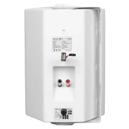 MagicVoice F-LHY6.5S 6.5" (16 CM) Hat Trafolu Duvar Tipi Sütun Hoparlör (30W RMS / 200W Peak - MP3 USB Uyumlu) - Beyaz resmi