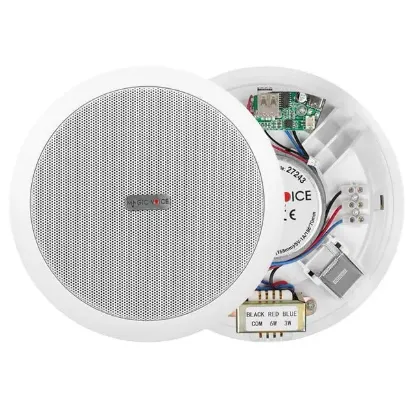 MagicVoice TPI-351 6" (16 CM) Hat Trafolu Alçıpan/Asma Tavan Tipi Hoparlör (6W RMS - MP3 USB Uyumlu) - Beyaz resmi