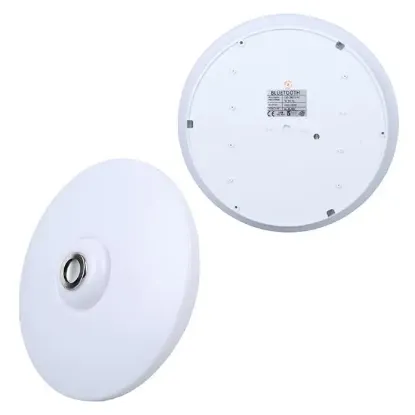 Powermaster PM-27331 Beyaz 34*9 Cm 24 Watt Bluetooth Hoparlörlü Tavan Aydınlatma (AL-BL301) Tornavida Hediyeli resmi