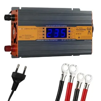 Powermaster PM-1500A 12 Volt 1500 Watt LED Ekranlı Power Inverter resmi