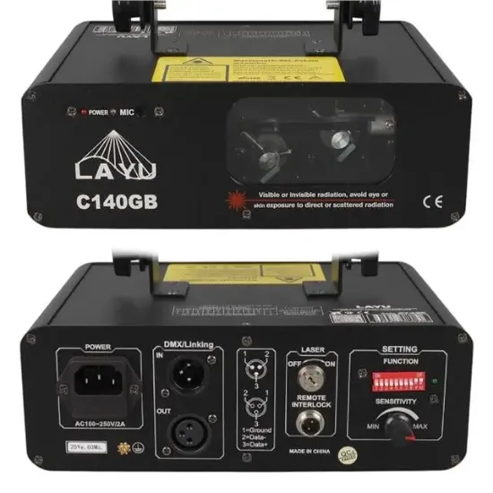 Layu C140Gb Yeşil-Mavi Çift Renk Beam Efekt Lazeri resmi