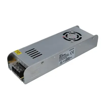 Ledx ALN-M1230S 12 Volt 30 Amper 360 Watt Fanlı Slim Metal Kasa Adaptör 225x65x38mm resmi