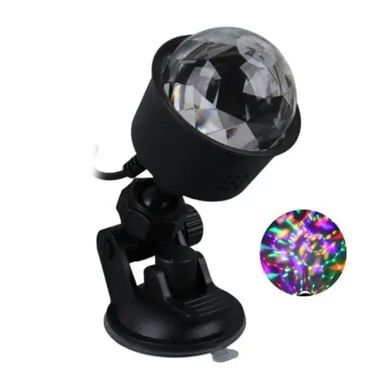 Ledx AL-KX-6889 Projeksiyon Atmosferli Usbli 4 Watt Şarjlı Sihirli Rgb Led Disko Topu resmi