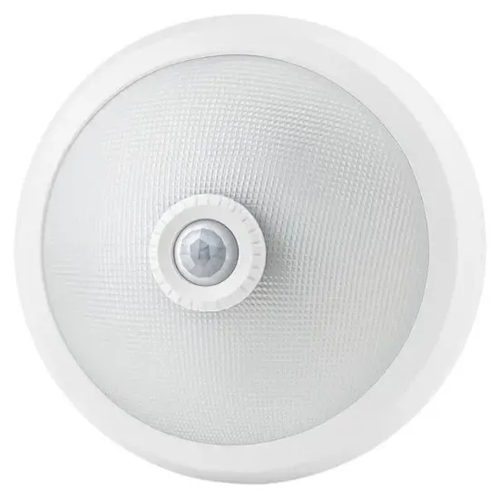 Ledx AL-S205 E27 Çift Duylu Hareket Sensörlü Beyaz Cam Tavan Armatür 300x300x90mm resmi