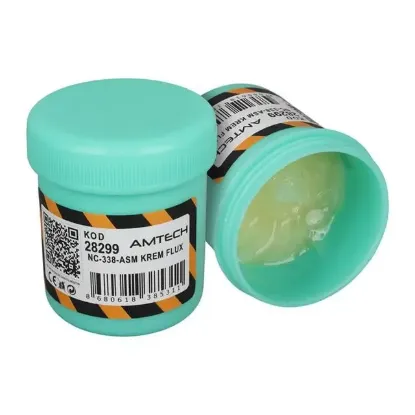 Amtech NC-338-ASM 100g Lehim Kremi (Flux) No-Clean Halojensiz Profesyonel BGA/SMD Lehimleme resmi