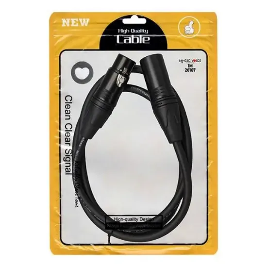 MagicVoice YN105 10 Metre Canon XLR Dişi - Canon XLR Erkek Stereo Plastik Jak Mikrofon Ses Kablosu resmi