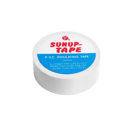 Sunup SN-27924 Beyaz 0.13x18mm İzole PVC Elektrik Yalıtım Bant (5'li Paket) resmi