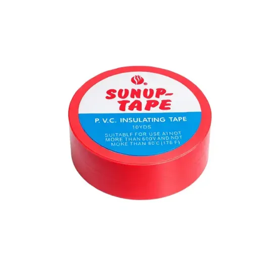 Sunup SN-27920 Kırmızı 0.13x18mm İzole PVC Elektrik Yalıtım Bant (5'li Paket) resmi