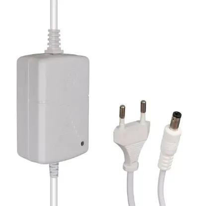 Weko Tottolet 1200 12 Volt - 3.2 Amper 5.5 2.5 Uçlu Yerli Üretim Plastik Kasa Beyaz Masaüstü Adaptör resmi