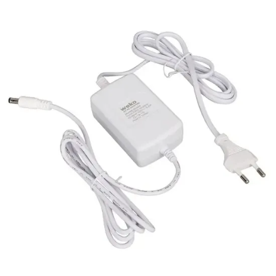 Weko Tottolet 1200 12 Volt - 3.2 Amper 5.5 2.5 Uçlu Yerli Üretim Plastik Kasa Beyaz Masaüstü Adaptör resmi