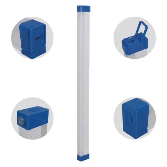 PowerMaster T550 50cm 60W Çubuk Portatif LED Işıldak Şarjlı Tüp Lamba 1500mAh resmi