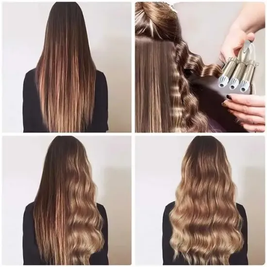 Premio T-0042 Triple Su Dalgası Profesyonel Saç Şekillendirici Maşası resmi