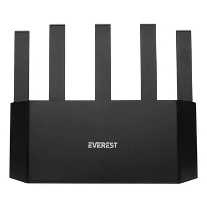 Everest EWR-X3000MBPS-V1 X3000Mbps Dualband 5*6dBi 1 Wan Port + 3 Lan Port Wi-Fi 6 Wisp+Ap+Repeater Destekli Kablosuz Wifi Router   resmi