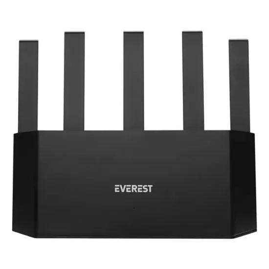 Everest EWR-X3000MBPS-V1 X3000Mbps Dualband 5*6dBi 1 Wan Port + 3 Lan Port Wi-Fi 6 Wisp+Ap+Repeater Destekli Kablosuz Wifi Router   resmi