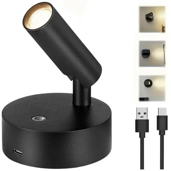 Ledx AL-XYD05 Çok Fonksiyonlu Dokunmatik Şarjlı 1200mAh Duvar Aplik 3000K-4000K-6500K TYPE-C Şarj Girişli resmi