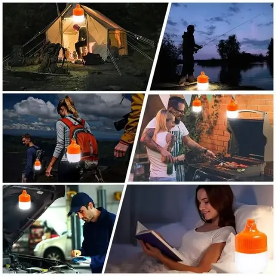 Ledx LN-OR30G 30 Watt TYPE-C Şarjlı Taşınabilir Asma Kancalı Kamp Çadır Lambası 6500K 1200mAh 3 Modlu ABS Malzeme resmi