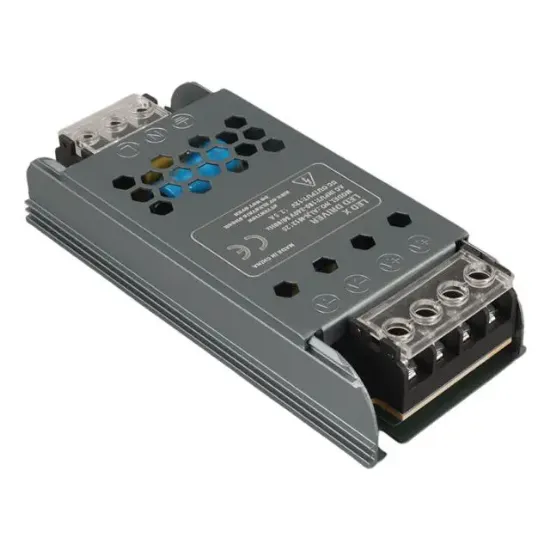 Ledx ALN-M12125 12 Volt 12.5 Amper 57x24x12mm Ultra Slim Metal Kasa Adaptör resmi