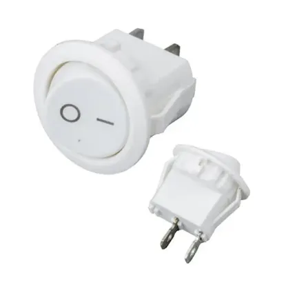 Mini Yuvarlak Işıksız ON-OFF Beyaz Anahtar IC-134E resmi