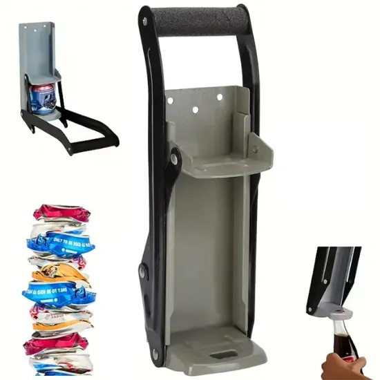 Sunup SN-29157 Çok Fonksiyonlu Metal Teneke Konserve  Plastik Şişe Sıkıştırma Aleti resmi