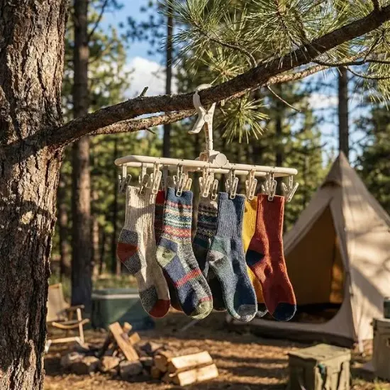 Sunup SN-29191 Çok Amaçlı 12 Mandallı Çamaşır Çorap Taşınabilir Kurutmalık resmi