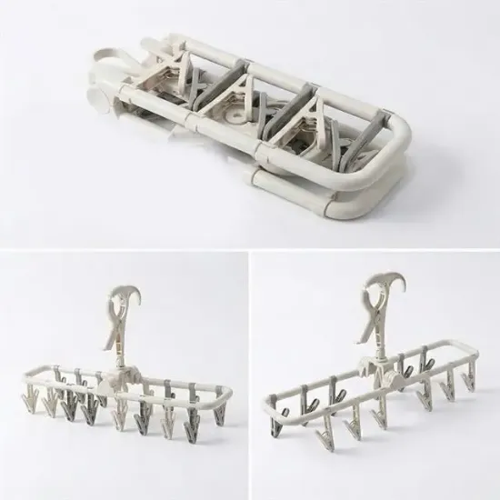 Sunup SN-29191 Çok Amaçlı 12 Mandallı Çamaşır Çorap Taşınabilir Kurutmalık resmi