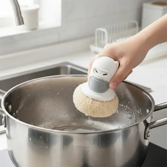 Sunup SN-29190 Ninja Tasarımlı Deterjan Hazneli Mutfak Bulaşık Fırçası resmi