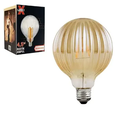 Ledx G-95 Kırılmaz Gövde 4,5 Watt Çizgili Rustik Ampul resmi