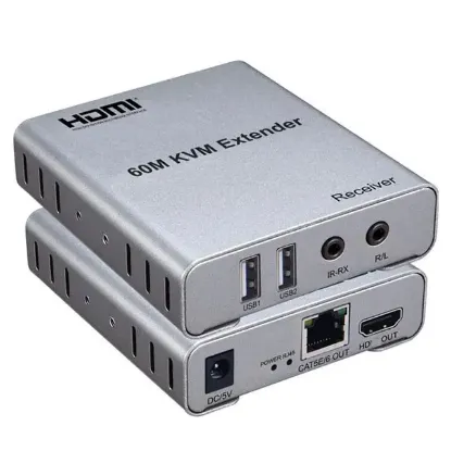 Fully H-608L 4K UHD 60 Metre KVM Switch HDMI Extender CAT5-6 (Uzatıcı) resmi