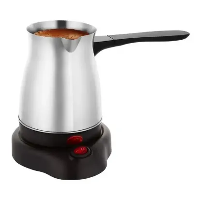 Crown CRW-7104 600W 6 Fincan Elektrikli Türk Kahve Makinesi Paslanmaz Çelik Inox Cezve AC220V resmi