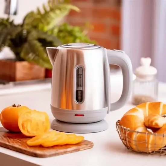 Crown CRW-7211 1800W 1.8 Litre Lüks Çelik Su Isıtıcı Kettle İnox resmi